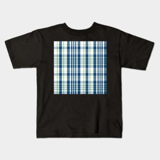 Summer Aesthetic Sorcha 1 Hand Drawn Textured Plaid Pattern Kids T-Shirt